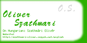 oliver szathmari business card