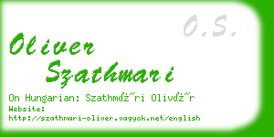 oliver szathmari business card